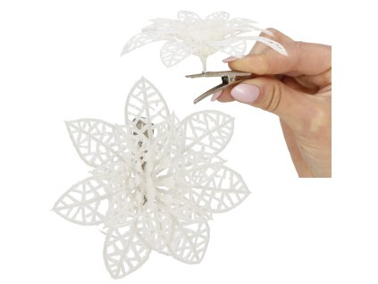 CA0723 BOŽIĆNI UKRAS "POINSETTIA" 11X11 CM