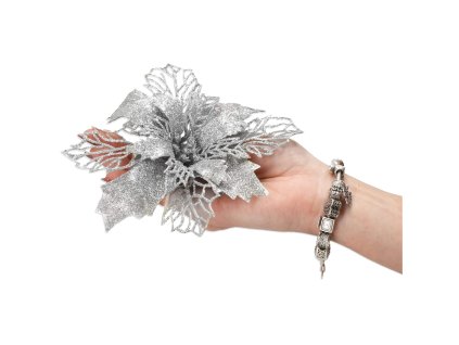 28610 ca0803 ozdoba swiateczna poinsettia 16 cm M0