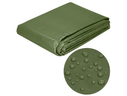 44180 ga2134 plandeka 3 x 4 m ciemnozielona srebrna M0