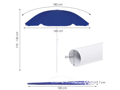 BU0022 PLAŽNI SUNCOBRAN 180 CM