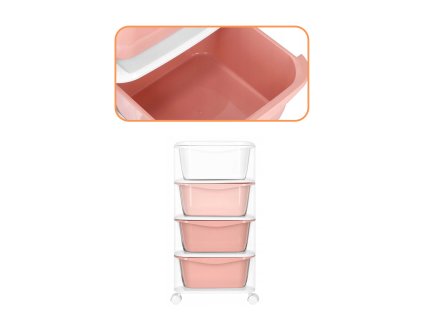 182310 ha0212 mobilna szafka na kolkach z 4 szufladami M0