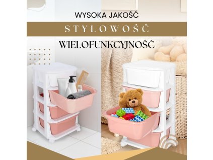 HA0212 MOBILNI ORMARIĆ NA KOTIČIĆIMA S 4 LADICE