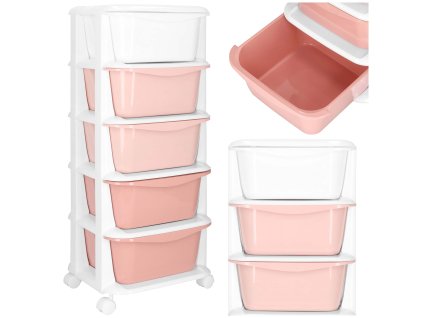 179625 ha0211 mobilna szafka na kolkach z 5 szufladami M0