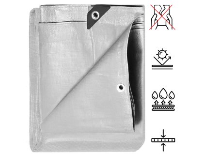 186341 ga2187 plandeka 3 x 5 m szaro czarna M0