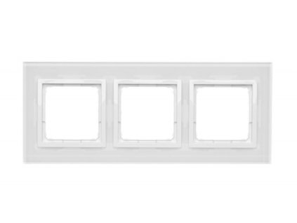 Trokutni stakleni okvir Simon 54 nature Bijeli biser