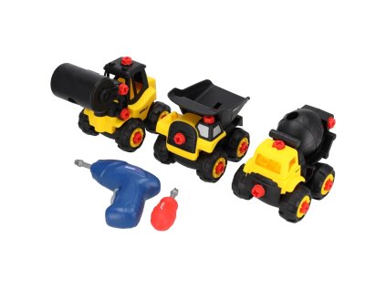 Set igračaka - tri vozila s odvijačem DEDRA M315.010
