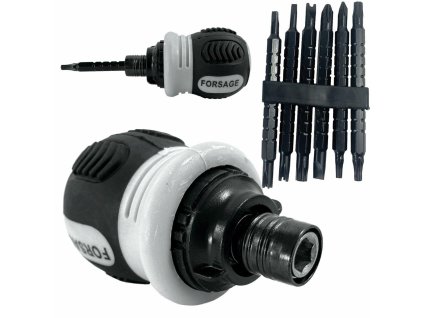 reversible ratchet screwdriver with switch adjustable bits