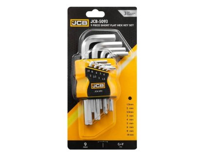 JCB Set IMBUS KLJUČEVA 9 KOMADA 1.5-10mm tip L Cr-V HEX