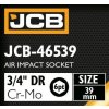 JCB Udarni nastavak za ključ 3/4" 39mm 6-kraki Cr-Mo