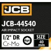 JCB Udarna nadogradnja 1/2" 40 mm 6-kutna Cr-Mo OREH