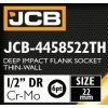 JCB UDARNA GLAVA DUBOKA TANKOSIDNA 1/2" Cr-Mo 6-kutna 22mm