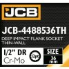 JCB NASTAVEK udarni DUBOKI tanak 1/2" Cr-Mo 12-Šesterokutni 36mm