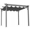 Vrtna pergola 3 x 4 m siva CH-TUN5699