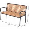 VRTNA KLUPA 125 x 60 x 80 CM SMEĐA *0865