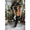 HOJDAČKA - BRAZÍLIJA VISEĆA STOLICA BOHO 130 x 100 CM BEŽ *3316