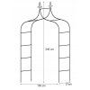 VRTNA PERGOLA 150 x 37 x 240 CM (+ KOTAČI) *6078
