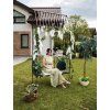 Vrtna pergola s klupicom, antik broncana CH-GOM1456