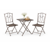 SET VANJSKOG NAMJEŠTAJA ANTIČKA BRONCA (KOCKASTI STOL + 2 STOLICE) *1463