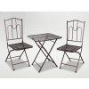 SET VANJSKOG NAMJEŠTAJA ANTIČKA BRONCA (KOCKASTI STOL + 2 STOLICE) *1463