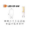 LED žarulja G9 6W 3000K 350LM KOBI