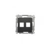 Ploča za utičnice 2x RJ45/RJ12 Simon 54 premium crna mat
