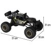 RC auto Rock Crawler 2.4GHz 1:8 51cm crno
