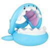 Kolko do plywania kolo dmuchane dla niemowlat pontonik dla dzieci z siedziskiem z daszkiem rekin 23kg 167570