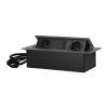 Ugradbena stolna utičnica s USB priključcima, 2x Schuko + 2x USB (A+C), grafit O-OR-GM-9035-GS-/GR
