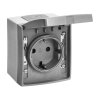 Zásuvka AQUATIC PRO IP 55 2P+E (Schuko), sivá/grafitová