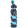 Butelka na wode bidon silikonowy skladany z uchwytem sportowy 500ml niebieski 174063