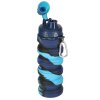 Butelka na wode bidon silikonowy skladany z uchwytem sportowy 500ml niebieski 174057