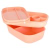 Lunch box sniadaniowka pudelko sniadaniowe z przegrodkami dzielone 1900ml morelowe 175337