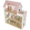 Domek dla lalek drewniany LULILO Peonio 70cm LED roz 176203