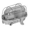 Siva vanjska lampa E27 40W IP44 IK10 OVAL