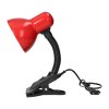 Crvena stolna lampa s klipom, E27, 40W