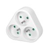 Bijeli razdjelnik utičnica 3x2P+E