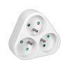 Bijeli razdjelnik utičnica 3x2P+E