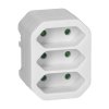 Troslojni bijeli euro utični adapter