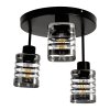 Crna stropna svjetiljka E27, 3x60W, podesiva