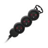 Produžni kabel s 3 utičnice 3m crna 16A