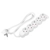 Produžni kabel s 5 utičnica bijeli 5m 16A