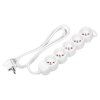 Produžni kabel s 5 utičnica, 3m, bijeli