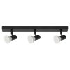 Stropno i zidno svjetlo GU10 crno 3x60W