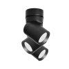 Crni stropni reflektor 3xGU10 IP20