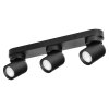 Crni stropni reflektor 3xGU10 IP20