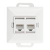 Dvostruka utičnica tel-comp. RJ-45 Cat5 biserna, RJ45-5CAT/P2, bijela