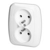 Dvostruka ugradbena utičnica 2x2P+E, 16A, 250V, ATUT, bijela