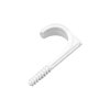 Brzostezna kabelska kopča, kuka, okrugli kabel, 7mm, bijela, 100 komada