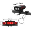 BA0080 SOLARNA BICIKLISTIČKA LAMPA USB + STRAŽNJE SVJETLO USB