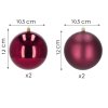 192027 ca1185 bombki choinkowe 12 cm 4 szt M0